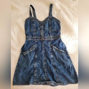 Japza cute women's denim dress